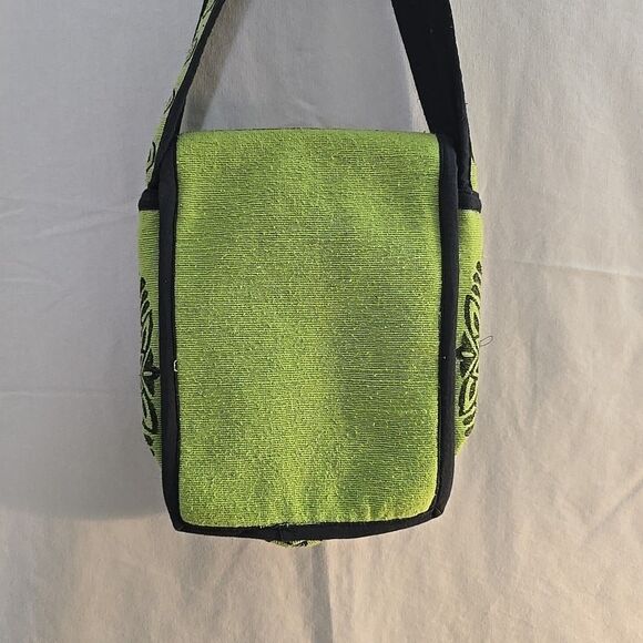Ganesh Himal Trading Crossbody Flap Bag Cactus Desert BoHo Design Bright Green - Picture 2 of 10